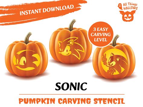 Sonic Pumpkin Stencil Ideas